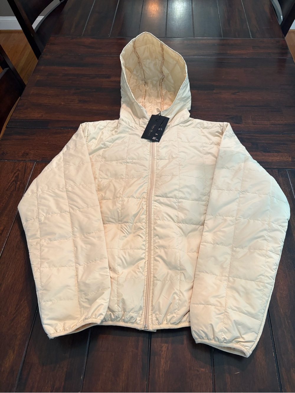 Urban Buck Hooded Lightweight Water Resistant Packable Puffer Jacket Size L